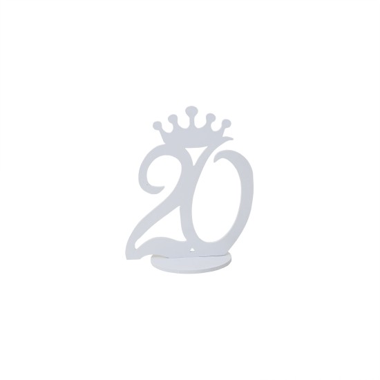 Set numere masa, 1-30, culoare alb, H 30 cm, B.S.P. / SL271