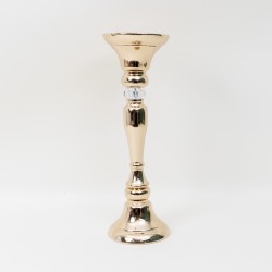 Suport pentru flori, din metal, culoare auriu, 16x16x49 cm / SL279