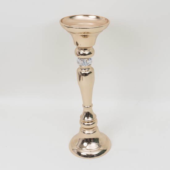 Suport pentru flori, din metal, culoare auriu, 16x16x49 cm / SL279