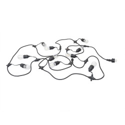 Ghirlanda luminoasa cu pendule, interconectabile, E27, IP65, 5 m, culoare negru, B.S.P. / SL298