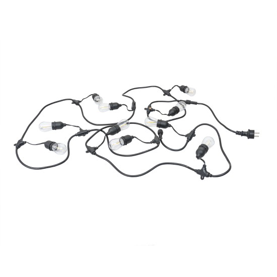 Ghirlanda luminoasa cu pendule, interconectabile, E27, IP65, 5 m, culoare negru, B.S.P. / SL298