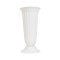 Vaza din plastic, culoare alb, model rotund, H 39 cm, B.S.P. / SL311