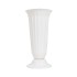 Vaza din plastic, culoare alb, model rotund, H 39 cm, B.S.P. / SL311