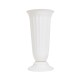 Vaza din plastic, culoare alb, model rotund, H 39 cm, B.S.P. / SL311