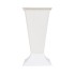Vaza din plastic culoare alb, model patrat, H 36 cm, B.S.P. / SL312
