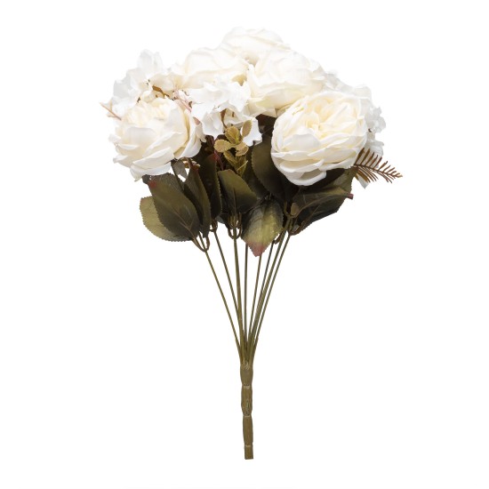 Buchet 11 fire, bujor + hortensie, 45 cm, B.S.P. / SL313_C