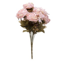 Buchet 11 fire, bujor + hortensie, culoare roz, 45 cm, B.S.P. / SL313_RZ