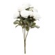 Buchet 10 fire trandafir, H 50 cm, culoare alb, B.S.P. / SL314_A