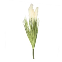 Buchet puf artificial, culoare verde + crem, H 90 cm, B.S.P. / SL317