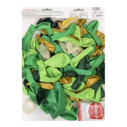 Set aranjament baloane pentru arcada, decor verde + plus frunze decorative, 141 piese, B.S.P. / SL319