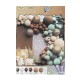 Set aranjament baloane pentru arcada, decor verde, maro si crem, 118 piese, B.S.P. / SL320