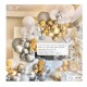 Set aranjament baloane pentru arcada, decor auriu argintiu si alb / SL322