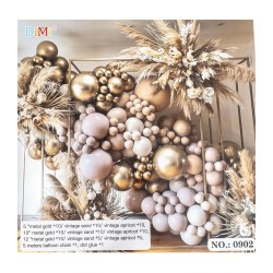 Set aranjament baloane pentru arcada, decor auriu, 82 piese, B.S.P. / SL325