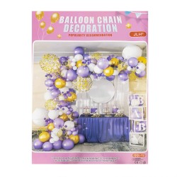 Set aranjament baloane pentru arcada, decor mov, 94 piese, B.S.P. / SL326