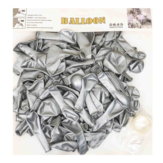 Set aranjament baloane pentru arcada, decor de culoare argintiu / SL327Q