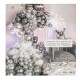 Set aranjament baloane pentru arcada, decor de culoare argintiu / SL327Q