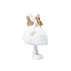 Decoratiune Craciun, model fetita, culoare alb, 45x 20 cm, B.S.P. / SL337