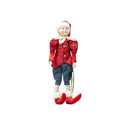 Decoratiune Craciun, Spiridus, culoare rosu, 35 cm , B.S.P. / SL344