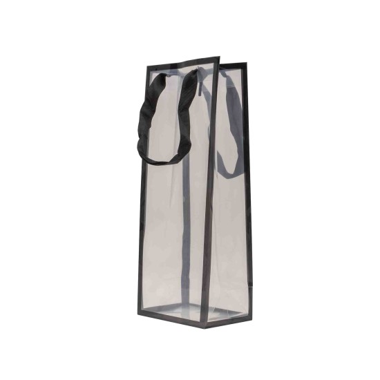 Set 10 pungi transparente, chenar negru, 34x13x10 cm, B.S.P. / SL363_1