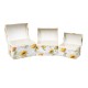 Cutii cadou, model cufar, impimeu floarea-soarelui, 3/set, B.S.P. / SL377_G