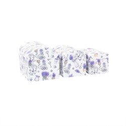 Cutii cadou, model cufar, impimeu lavanda, 3/set, B.S.P. / SL377_M