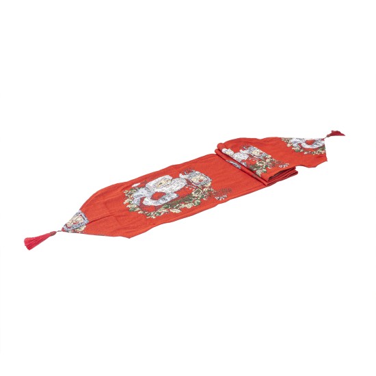 Napron decorativ pentru masa, model Mos Craciun si cadouri, 33x180 cm, B.S.P. / SL378_2