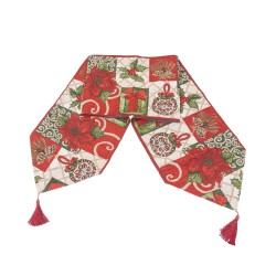 Napron decorativ pentru masa, model coronita + craciunita, 33x180 cm, B.S.P. / SL378_6
