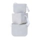 Set 3 cutii cu forma dreptunghiulara din catifea, culoare alb, B.S.P. / SL380_1