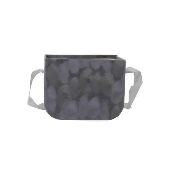Set 3 cutii cu forma dreptunghiulara din catifea, culoare gri, B.S.P. / SL380_3