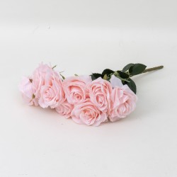 Buchet 9 trandafiri artificiali, culoare roz, H 40 cm, B.S.P. / SL393_3