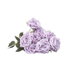 Buchet 9 flori artificiale, culoare lila, H 45 cm, B.S.P. / SL396_L