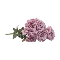 Buchet 9 flori artificiale, culoare mov, H 45 cm, B.S.P. / SL396_M