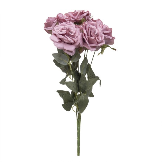 Buchet 9 flori artificiale, culoare mov, H 45 cm, B.S.P. / SL396_M