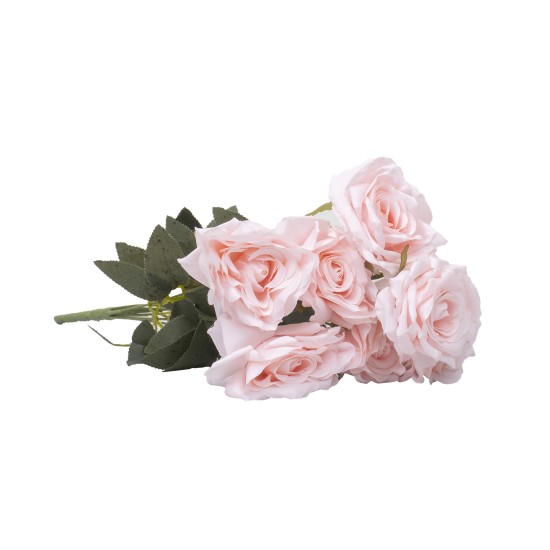 Buchet 9 flori artificiale, culoare roz, H 45 cm, B.S.P. / SL396_RZ