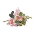 Buchet 10 fire, bujor + eucalipt, H 45 cm, culoare roz, B.S.P. / SL397_R