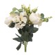 Buchet 10 fire, bujor + eucalipt, H 45 cm, culoare somon, B.S.P. / SL397_S