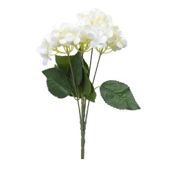 Buchet 5 fire, hortensie, H 45 cm, culoare crem, B.S.P. / SL398_C 