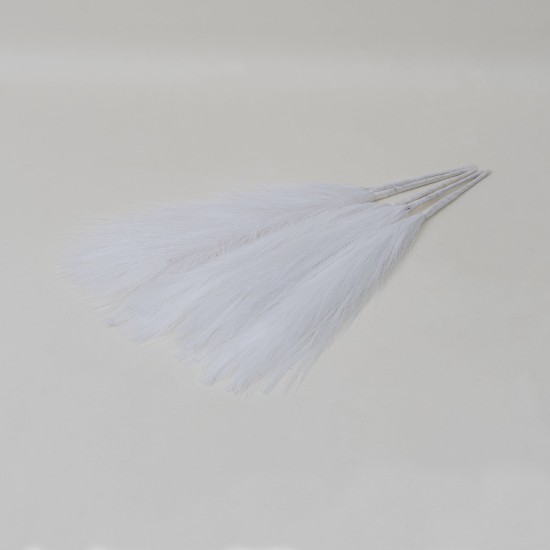 Set 5 fire de pampas, culoare alb, H 42 cm, B.S.P. / SL400_2