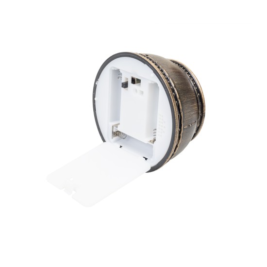 Decoratiune Craciun in forma de felinar, muzical + lumini, model Mos+ brad, h 25 cm, B.S.P. / SL413_F