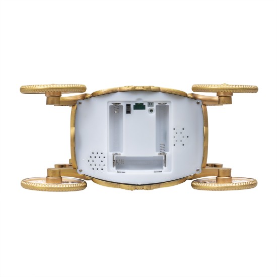 Decoratiune Craciun, trasura, model muzical si cu lumini, cu baterii si conector la priza / SL416_B