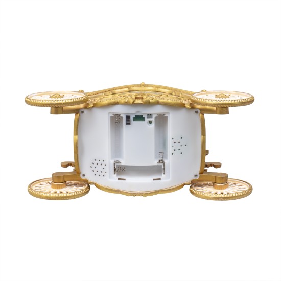 Decoratiune Craciun, trasura, model muzical si cu lumini, cu baterii si conector la priza / SL416_C