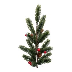 Creanga brad + bobite rosii, 54x15 cm, B.S.P. / SL419