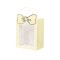 Punga cadou din carton cu fereastra, model cu funda, culoare crem,10/set, 30x15x25 cm, B.S.P. / SL424_C