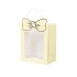 Punga cadou din carton cu fereastra, model cu funda, culoare crem,10/set, 30x15x25 cm, B.S.P. / SL424_C