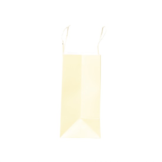 Punga cadou din carton cu fereastra, model cu funda, culoare crem,10/set, 30x15x25 cm, B.S.P. / SL424_C