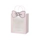Punga cadou din carton cu fereastra, model cu funda, culoare roz,10/set, 30x15x25 cm, B.S.P. / SL424_RZ
