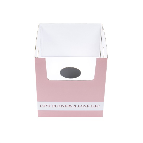 Cutie din carton, culoare roz, 24x24x26 cm, B.S.P. / SL425_RZ