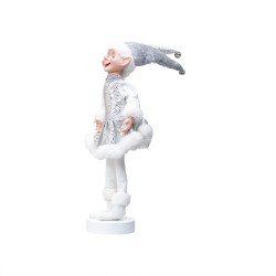 Decoratiune Craciun, Spiridus, culoare argintiu, 35x9 cm, B.S.P. / SL455_A