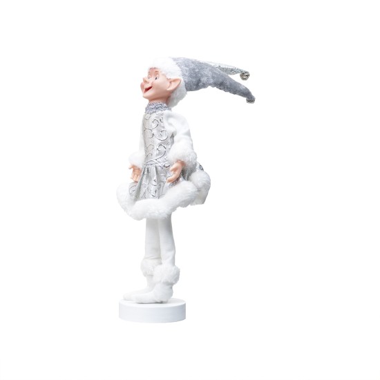 Decoratiune Craciun, Spiridus, culoare argintiu, 35x9 cm, B.S.P. / SL455_A