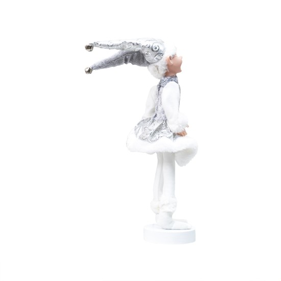 Decoratiune Craciun, Spiridus, culoare argintiu, 35x9 cm, B.S.P. / SL455_A